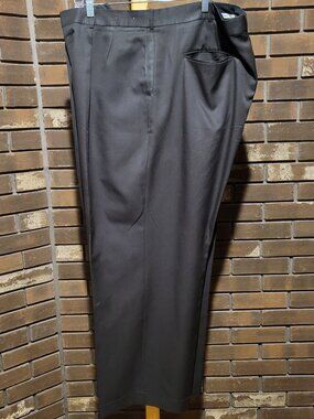 Bolzano Men's Charcoal Gray Pleated Dress Pants - 44L - 100% Virgin Wool